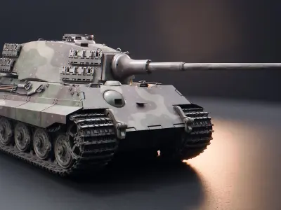 Panzer VI Tiger II - WW2 German Heavy Tank 3D model