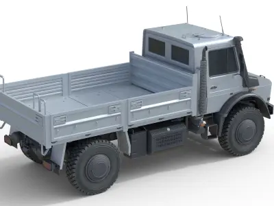 Mercedes Unimog U4023  Low-poly 3D model