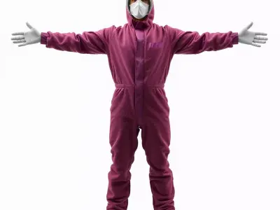 Protective Hazmat Suit model pack Low-poly 3D model