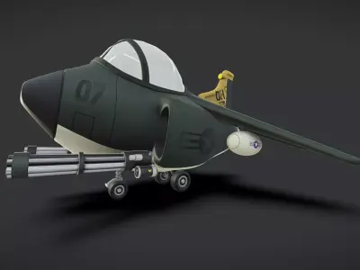 Plane Egg 001 Low-poly 3D model