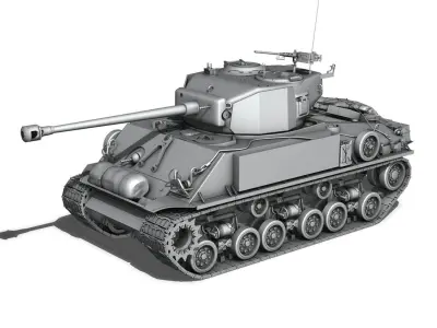 M4A3E8 HVSS Sherman - Uparmored  3D model