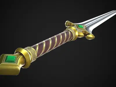 Sword A3 Low-poly 3D model