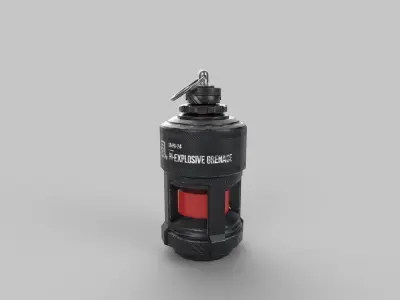 grenade fire extinguisher Low-poly 3D model