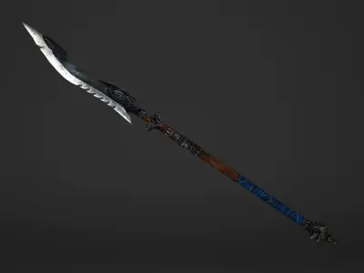 Saw Spear Head Low-poly 3D model
