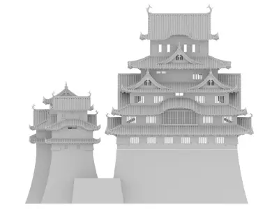 chinese place 3d model  Low-poly 3D model
