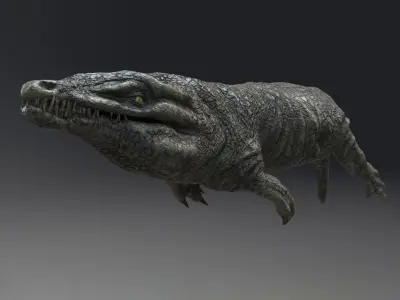 Dinosaur Dakosaurus SeaMonster Series1 Low-poly 3D model