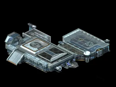 Spacecraft - Ground Platform 02 3D model