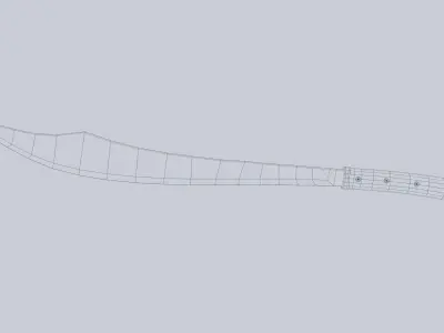 Old rusty bolo Low-poly 3D model