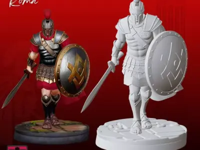 Roman Gladiator STL Ancient 3D print model