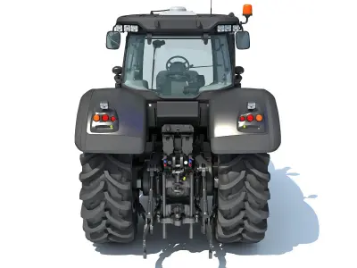 Black Tractor 3D model