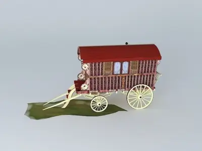 Romany Wagon READING Style Amended Free 3D model purchase