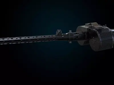 MG15 Machine Gun 3D model