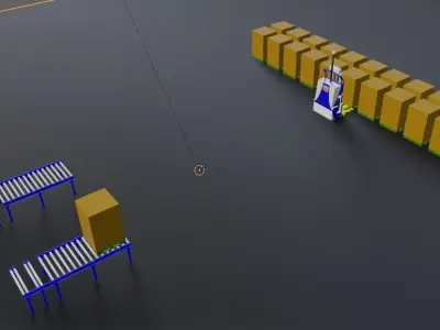 Fork Lift AGV 3D Designed model 3D model