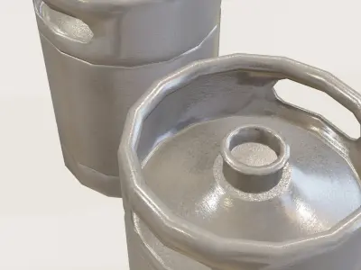 Beer Drum 10L Collection Low-poly 3D model