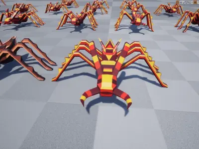 Stylized Ant Low-poly 3D model