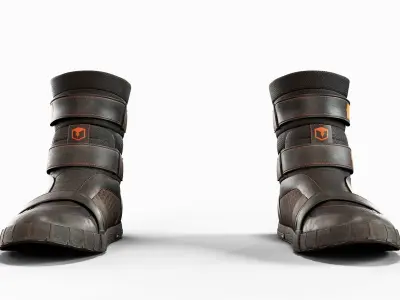 Futuristic Boots 3D model