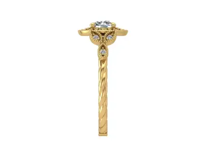 Antique Style Round Ring 3D print model