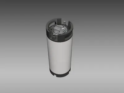 Keg Home Brew Barrel Low-poly 3D model