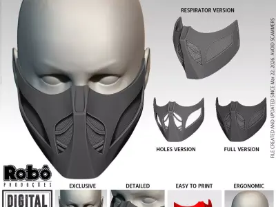 Dune 3 Mask - Paul Atreides Emperor Stillsuit mask 3D print model