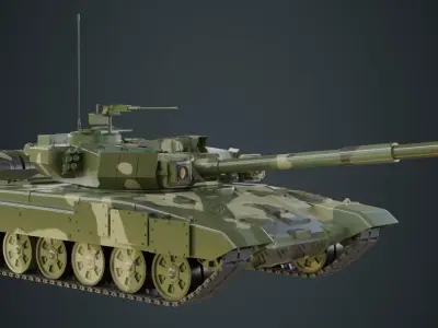 Tank 1A Low-poly 3D model