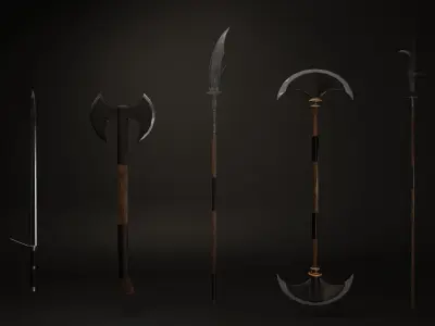 30 Weapons in 1 pack Including textures Low-poly 3D model