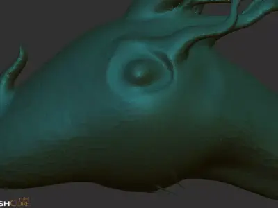 green dragon head 3D model