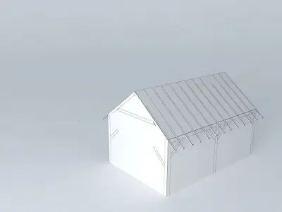 16x24 wooden shed Free 3D model
