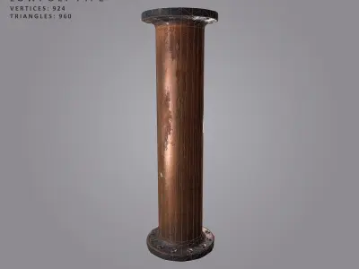 Rusty Pipe - Low Poly Low-poly 3D model