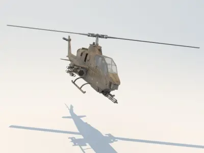Cobra Helicopter  Low-poly 3D model