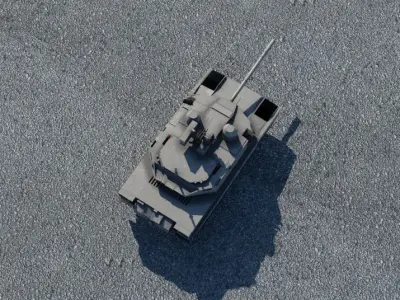 M1E3 AbramsX 3D model
