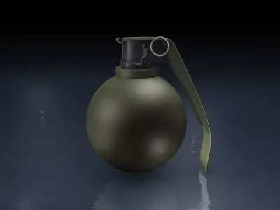 Grenade military in water 3D model