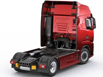 Iveco S-Way 2020 with trailer 3D model