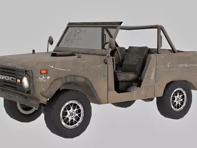 Ford Bronco Roadster U13 1969   Low-poly 3D model