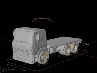 Mitsubishi Fuso Shogun Chassis FP350G 3D model
