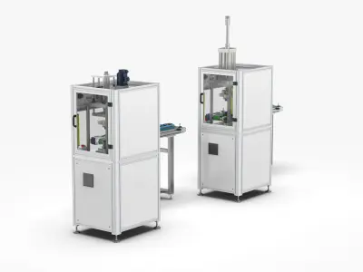 Automatic Plastic Packaging Motor Press Fitting Line 3D model