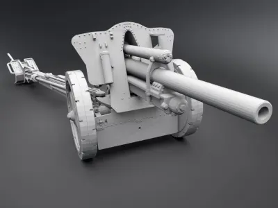 105mm leFH 18 Scale model  3D print model