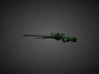 AWP 3d sniper rifle Free low-poly 3D model