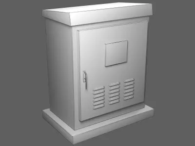 Electrical Box 3 Low-poly 3D model