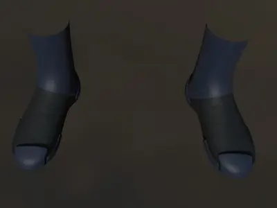 Shoe Sci-fi low-poly Low-poly 3D model