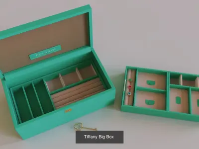 Tiffany box collection 3D Model Pack