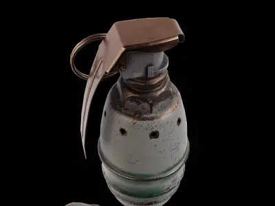 American Mk V CN Gas Grenade Low-poly 3D model