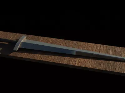 Sword Low-poly 3D model 19