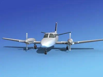 Cessna 441 Conquest II Unmarked 3D model