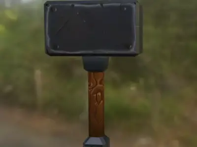 Hero Hammer  Low-poly 3D model