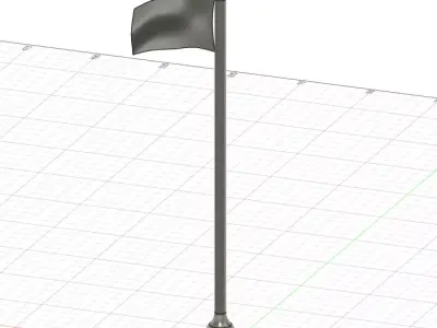 Flag Pole 3D model