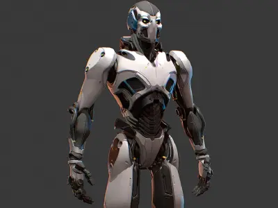 Sci-Fi Robot  AAA Game Ready Character with 8K PBR materials Low-poly 3D model