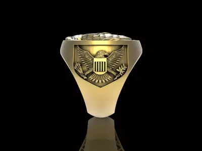 Eagle Signet Ring 3D print model