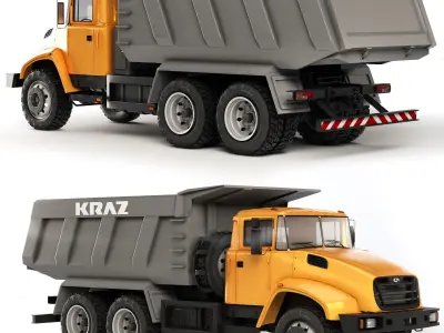 Kraz 65032 dump truck 2012 3D model