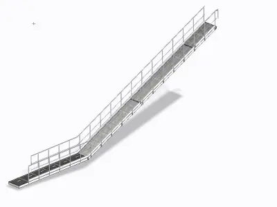 Walkway with grid 3D model