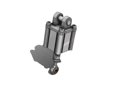 Cilindro Pneumatico SMC CQ2D50 30DZ Pneumatic Cylinder 3D model